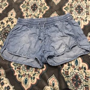 Denim shorts (not jeans shorts)